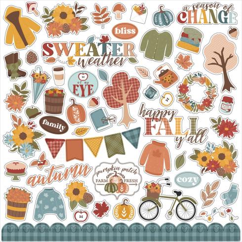 Echo Park - Aufkleber "Sweater Weather" Element Sticker 12"