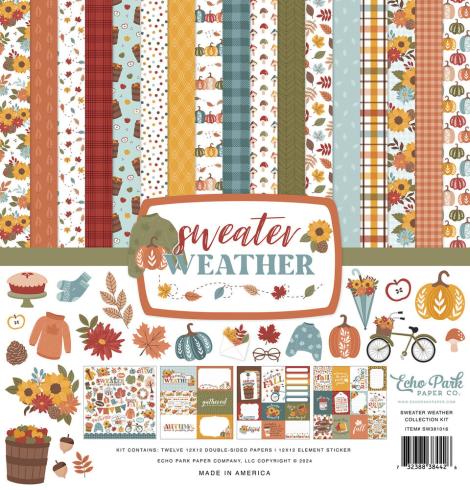Echo Park - Designpapier "Sweater Weather" Collection Kit 12x12 Inch - 12 Bogen
