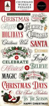 Carta Bella - Chipboard Sticker 6x13 Inch "A Vintage Christmas "