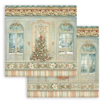 Stamperia - Designpapier "Christmas Tree" Paper Sheets 12x12 Inch - 10 Bogen