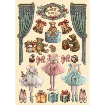 Stamperia - Holzteile A5 "Ballet and Teddy" Wooden Shapes