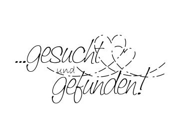 Holz-Stempel "gesucht und gefunden!" 8,5 x 4 cm