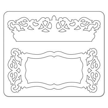 Sizzix - Stanzschablone "Label edge Scrollwork" Sizzlits Dies