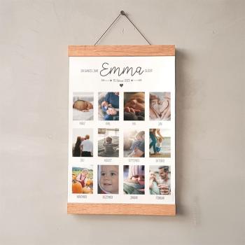 Geburtstagsposter "Fotostrecke" | Geschenk 1. Geburtstag | Meilensteintafel | Einschulung | Personalisiertes Geschenk