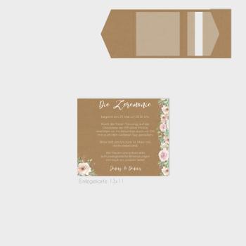 Einlegekarten-Bundle "Kraft White Roses" Quadrat | 2