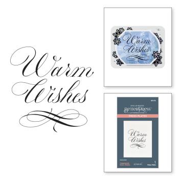 Spellbinders - Buchdrucktechnik "Copperplate Warm Wishes" BetterPress Plate