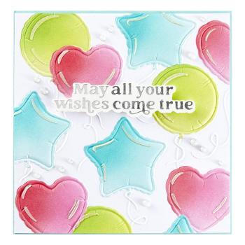 Spellbinders - Prägefolder & Schablone "Party Balloons" Embossingfolder & Stencil by Simon Hurley