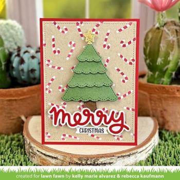 Lawn Fawn - Schablone "Candy Cane Background" Stencil