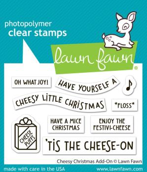 Lawn Fawn - Stempelset "Cheesy Christmas" Clear Stamp Add-On