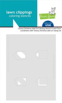 Lawn Fawn - Schablone "Cheesy Christmas Add-On" Stencil