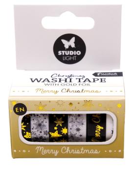 Studio Light - Washi Tape "Black/White Gold Christmas"