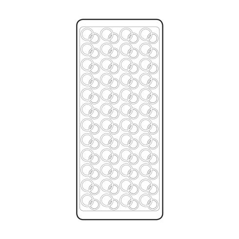 Vaessen Creative - Aufkleber "Silver Rings" Sticker 10x23cm - 10 Bogen