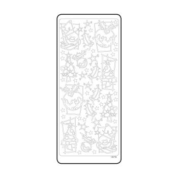 Vaessen Creative - Aufkleber "Gold Christmas Diverse" Sticker 10x23cm - 10 Bogen