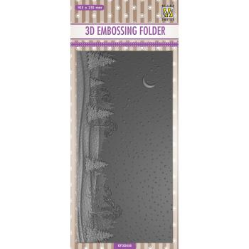 Nellie Snellen - Prägefolder "Snowy Landscape" 3D Embossing Folder Slimline