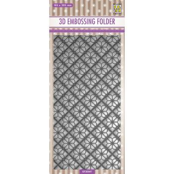 Nellie Snellen - Prägefolder "Flower Backgrounds" 3D Embossing Folder Slimline