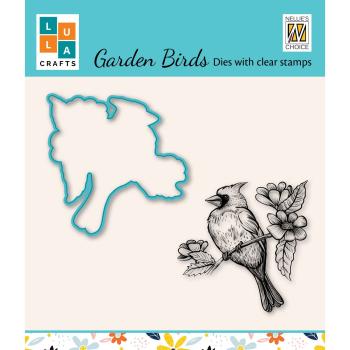 Nellie Snellen - Stempelset & Stanzschablone"Garden Birds-4" Dies & Stamp Set