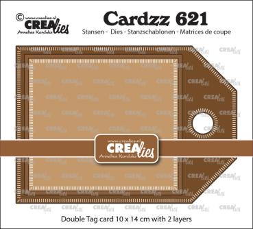 Crealies - Stanzschablone "No. 621 Double Tag Card" Cardzz Dies