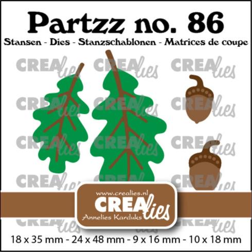 Crealies - Stanzschablone "No. 86 Acorns and Oak Leaves" Partzz Dies
