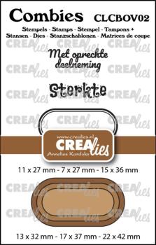 Crealies - Stanzschablone & Stempelset "Overlijden" Combies Dies & Clear Stamps