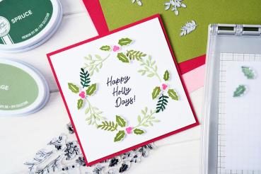 Sizzix - Stempelset "Happy Holly Days" Clear Stamps Design by Catherine Pooler