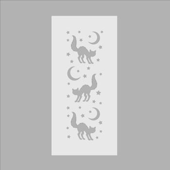 Crafters Companion - Schablone 8,5x8,5 Inch "Witching Night" Stencil