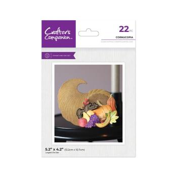 Crafters Companion - Stempelset & Stanzschablone "Cornucopia" Stamp & Dies