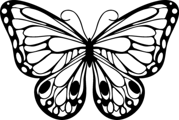 Marabu Silhouette-Schablone 15x15cm (klein) "Romantic Butterfly"