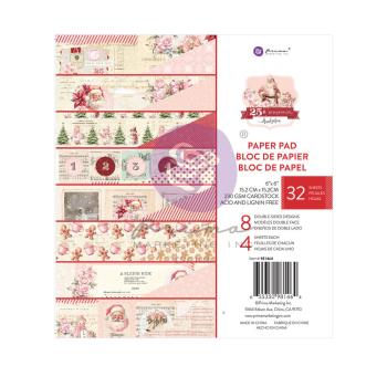 Prima Marketing - Designpapier "25 & Peppermint" Paper Pack 6x6 Inch - 32 Bogen
