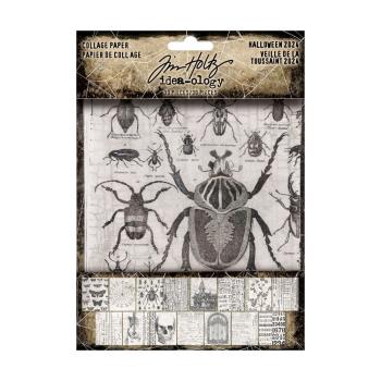 Tim Holtz - Idea Ology - Decoupage Papier "Halloween Collage Paper" Paper Pack 5x6 Inch - 30 Bogen 