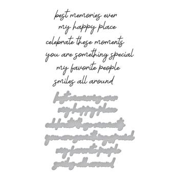 Spellbinders - Buchdrucktechnik "Family Sentiments" BetterPress Plate & Dies