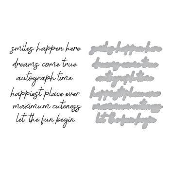 Spellbinders - Buchdrucktechnik "Magic Sentiments" BetterPress Plate & Dies