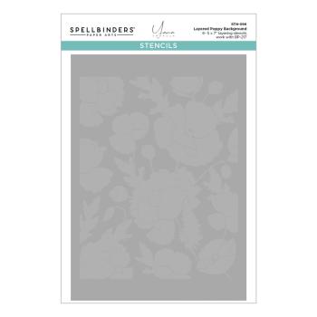 Spellbinders - Buchdrucktechnik "Poppy Background" BetterPress Plate & Stencil