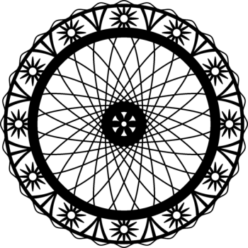 Marabu Silhouette-Schablone 30x30 (groß) "Wheel of Flowers"