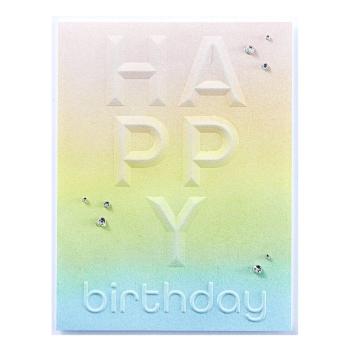 Spellbinders - Prägefolder "Beveled Happy Birthday" Embossingfolder