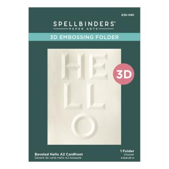 Spellbinders - Prägefolder "Beveled Hello" Embossingfolder