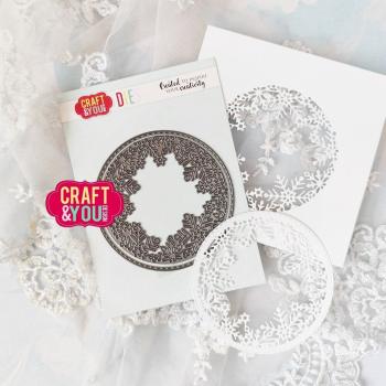 Craft & You Design - Stanzschablone "Round Snowflakes Frame" Dies