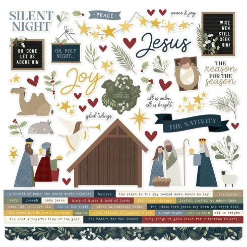 Simple Stories - Aufkleber "Silent Night" Cardstock Sticker 