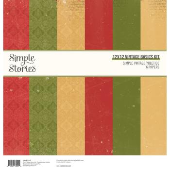 Simple Stories - Basic Kit "Simple Vintage Yuletide" Designpapier 12x12 Inch 6 Bogen