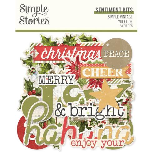 Simple Stories - Stanzteile "Simple Vintage Yuletide" Sentiment Bits & Pieces 