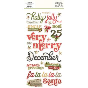 Simple Stories - Aufkleber "Simple Vintage Yuletide" Foam Sticker