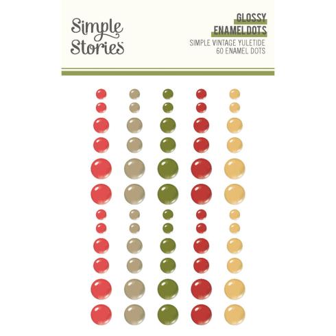 Simple Stories - Enamel Dots "Simple Vintage Yuletide" 60 Stück 