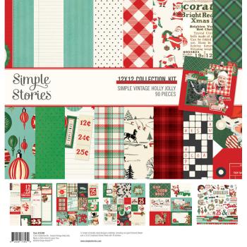 Simple Stories - Collections Kit "Simple Vintage Holly Jolly" 12 Bogen Designpapier