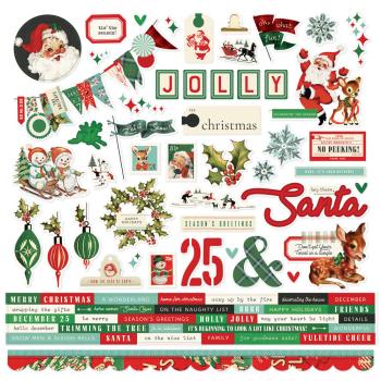 Simple Stories - Aufkleber "Simple Vintage Holly Jolly" Cardstock Sticker 