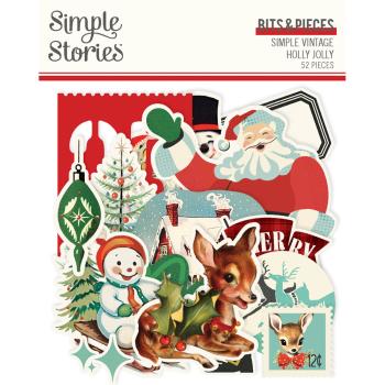 Simple Stories - Stanzteile "Simple Vintage Holly Jolly" Bits & Pieces 