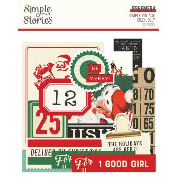 Simple Stories - Stanzteile "Simple Vintage Holly Jolly" Die Cuts