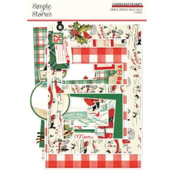 Simple Stories - Chipboard Frames "Simple Vintage Holly Jolly" 