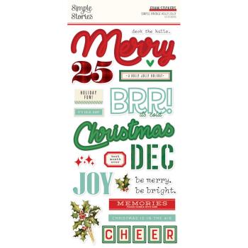Simple Stories - Aufkleber "Simple Vintage Holly Jolly" Foam Sticker