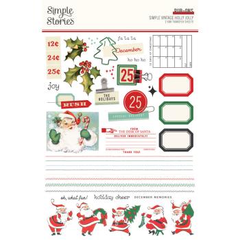 Simple Stories - Transfer Sticker "Simple Vintage Holly Jolly" Rub Ons