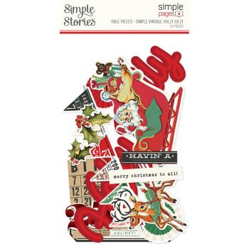Simple Stories - Stanzteile "Simple Vintage Holly Jolly" Pages Pieces