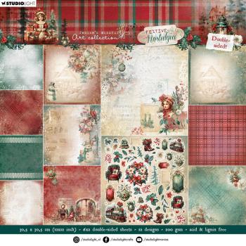 Studio Light - Designpapier "Festive Nostalgia" Paper Pack 12x12 Inch - 12 Bogen